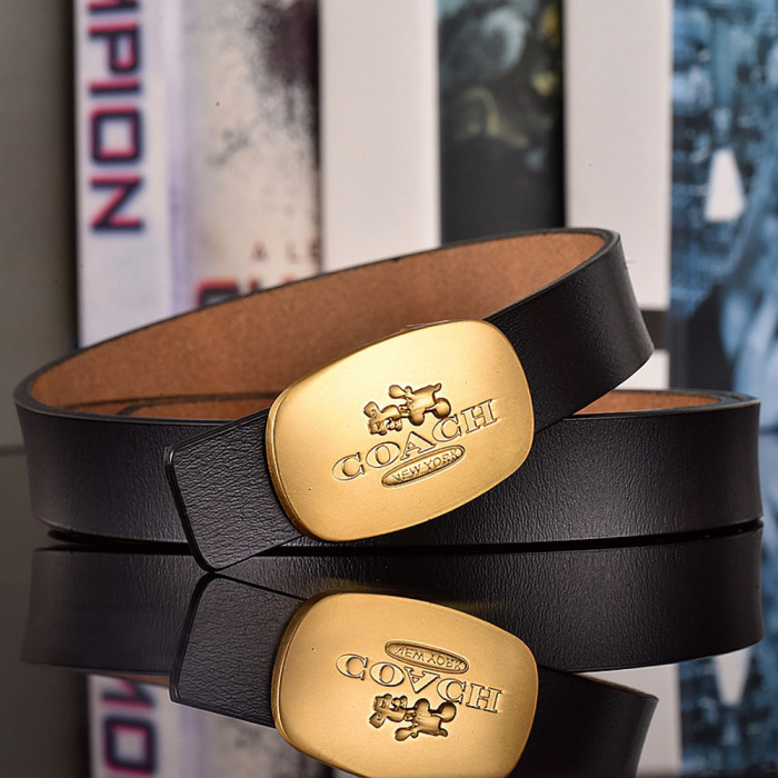 Women Men Belt 2.5 cm Cowhide Leather Buckle Belt Unisex Waistband Waist Strap