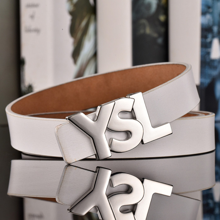 Women Men Belt 2.5 cm Cowhide Leather Buckle Belt Unisex Waistband Waist Strap