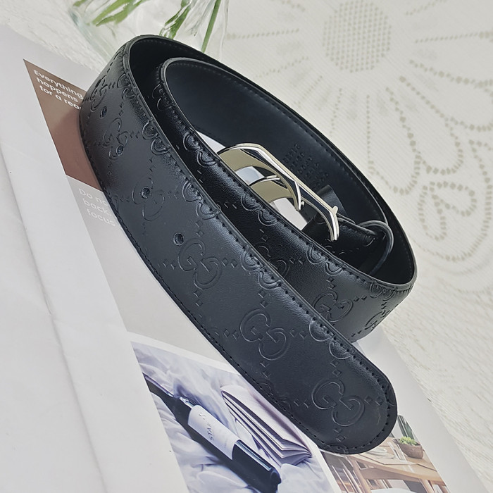 Women Men Belt 3.8cm Cowhide Leather Buckle Belt Unisex Waistband Waist Strap