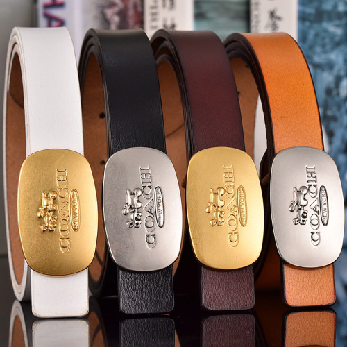 Women Men Belt 2.5 cm Cowhide Leather Buckle Belt Unisex Waistband Waist Strap