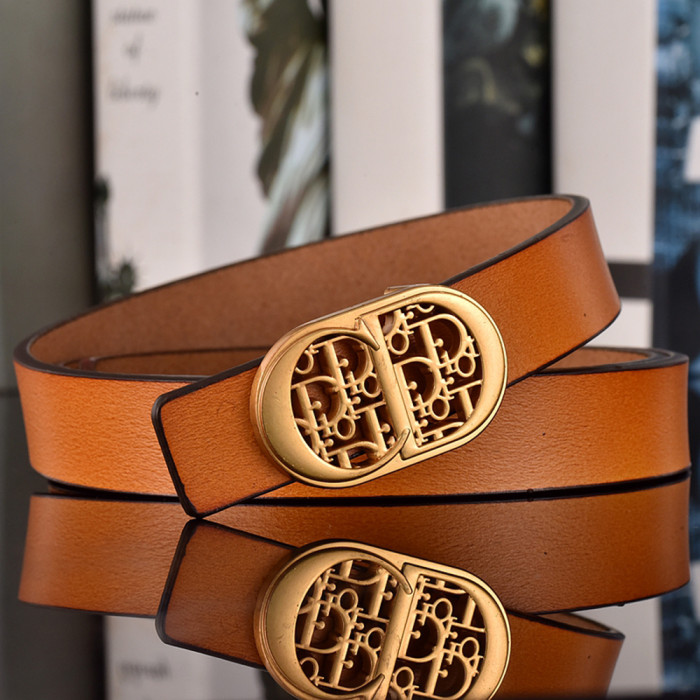 Women Men Belt 2.5 cm Cowhide Leather Buckle Belt Unisex Waistband Waist Strap
