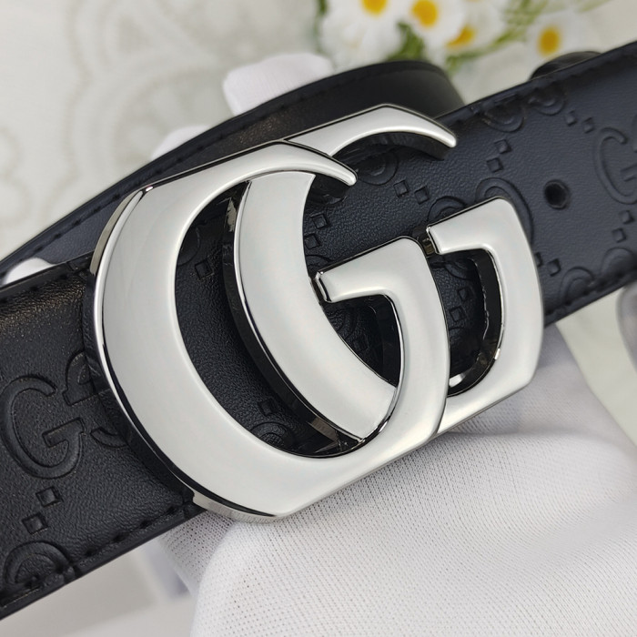 Women Men Belt 3.8cm Cowhide Leather Buckle Belt Unisex Waistband Waist Strap