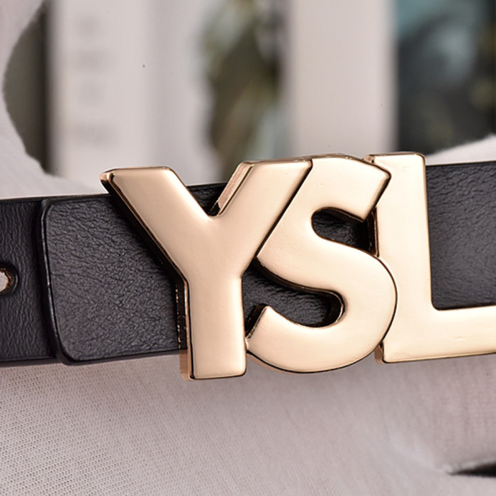 Women Men Belt 2.5 cm Cowhide Leather Buckle Belt Unisex Waistband Waist Strap