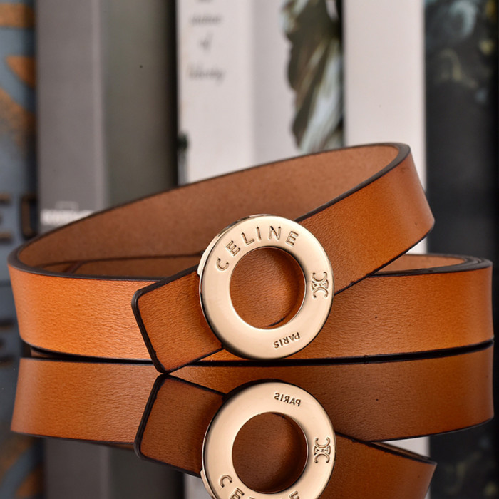 Women Men Belt 2.5 cm Cowhide Leather Buckle Belt Unisex Waistband Waist Strap