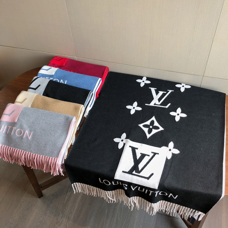 Women Men Logo Scarf Wool Cashmere Scarves Shawl Blanket Wrap Thickened Knitted Scarf 180×65cm