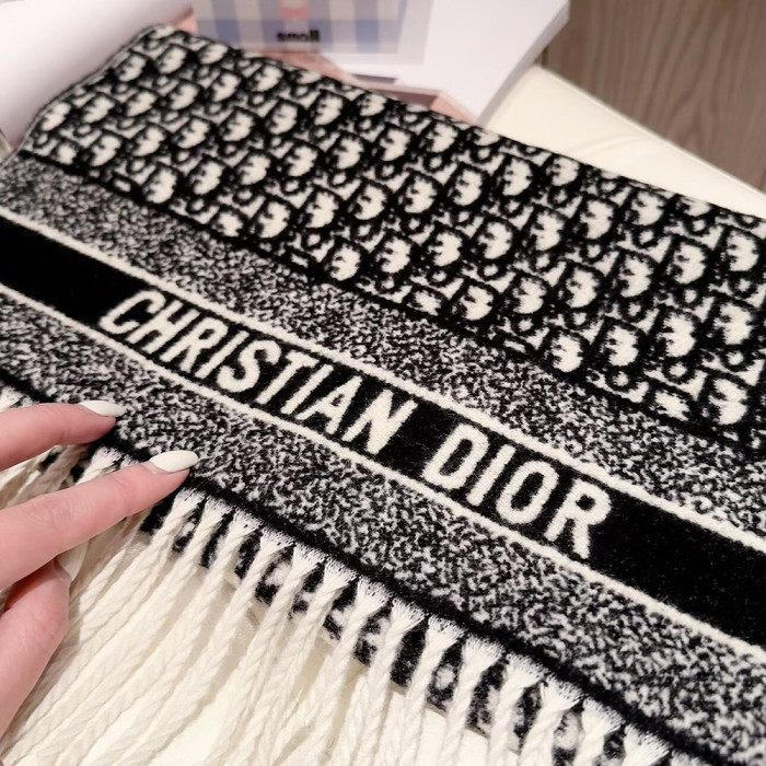 Women Men Logo Scarf Wool Cashmere Scarves Shawl Blanket Wrap Thickened Knitted Scarf 180×45cm