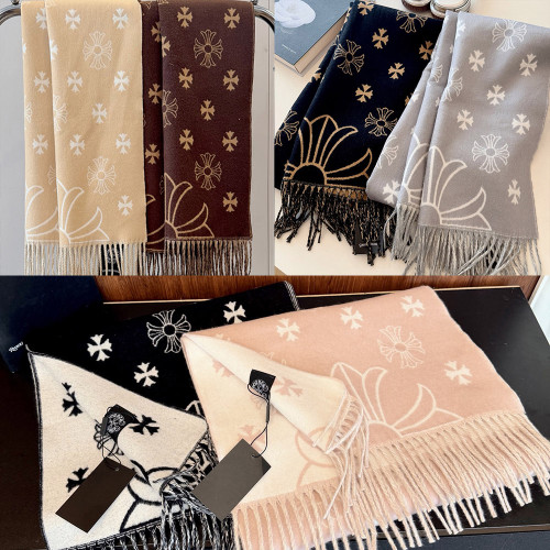 Women Men Logo Scarf Wool Cashmere Scarves Shawl Blanket Wrap Thickened Knitted Scarf 180×60cm