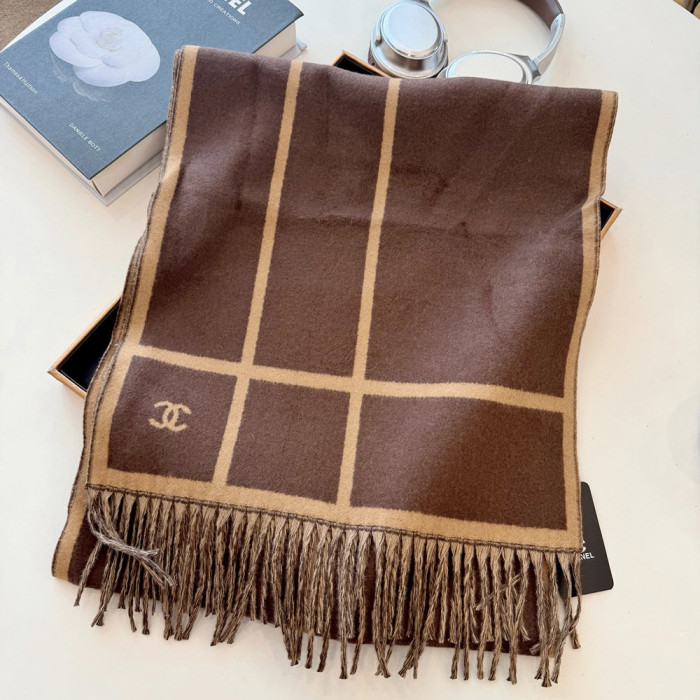 Women Men Logo Scarf Wool Cashmere Scarves Shawl Blanket Wrap Thickened Knitted Scarf 180×60cm