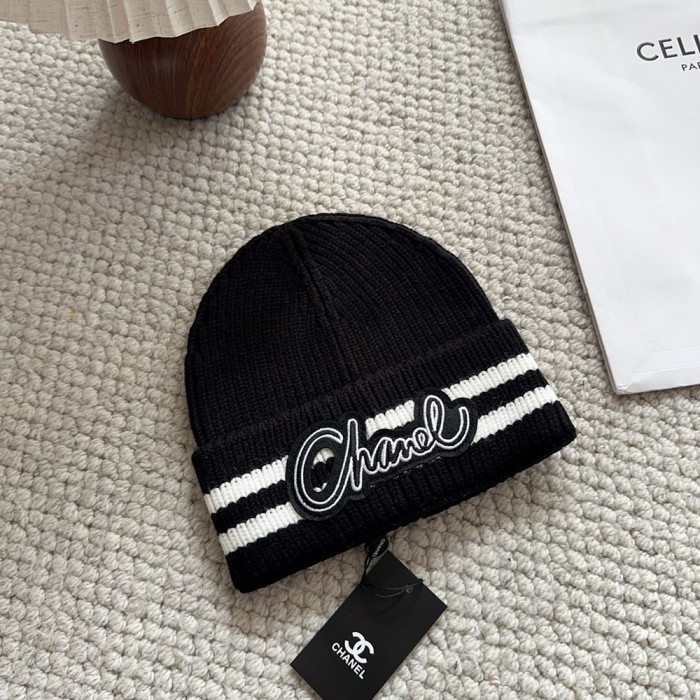 Women Men Beanie Hat Winter Wool Knitted Baggy Pull On Soft Caps
