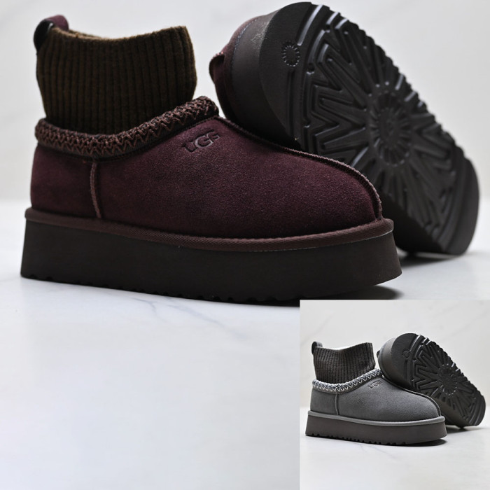 Unisex Winter Boots Shearling Lined Slip Resistant Thermal Snow Booties 36-41