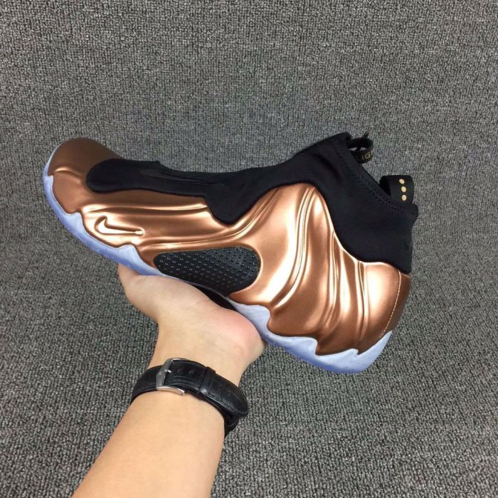 Authentic Nike Air Flightposite One Copper Gold