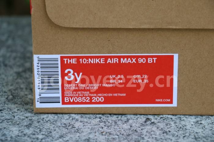 Authentic OFF-WHITE x Nike Air Max 90 “Desert Ore” Kids Shoes