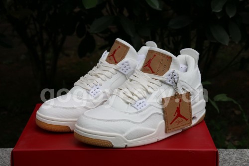Authentic Levi’s x Air Jordan 4 White
