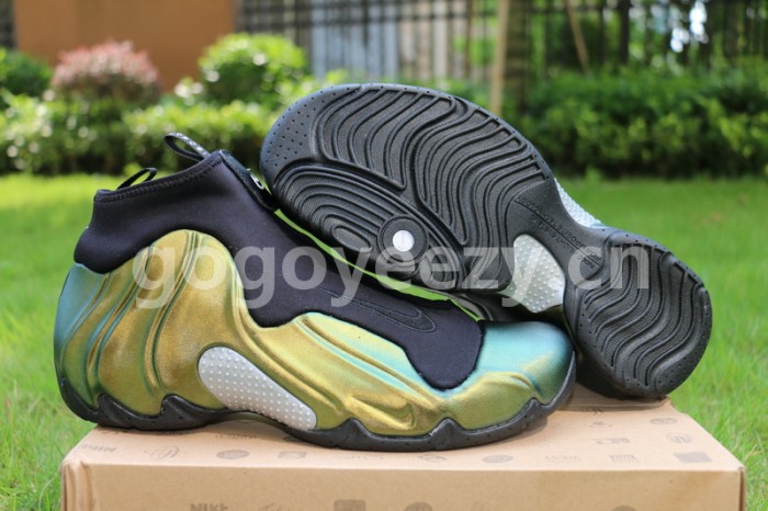 Authentic Nike Air Flightposite Retro Metallic Gold