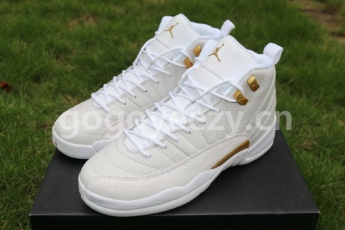 Authentic Air Jordan 12 GS OVO White