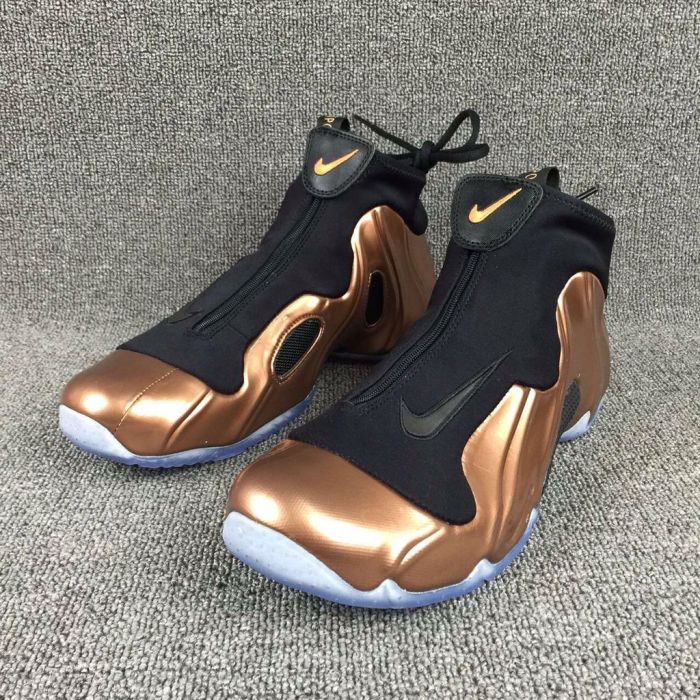 Authentic Nike Air Flightposite One Copper Gold