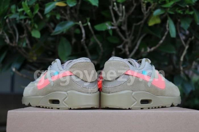 Authentic OFF-WHITE x Nike Air Max 90 “Desert Ore” Kids Shoes