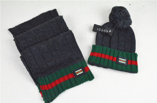 G Wool Cap Scarf AAA-032