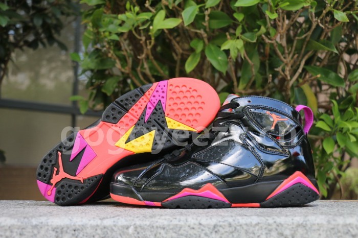 Authentic Air Jordan 7 WMNS “Black Patent Leather”