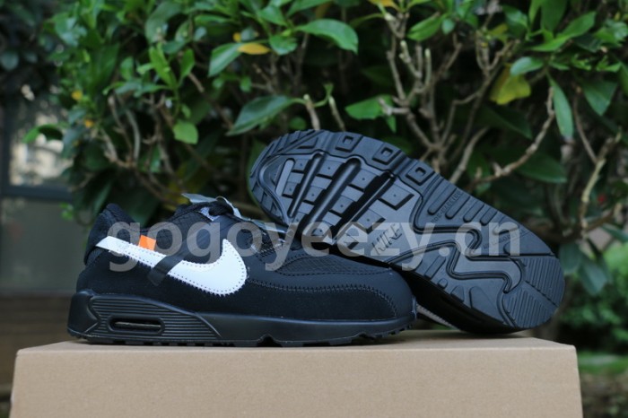 Authentic OFF-WHITE x Nike Air Max 90 Black kids shoes