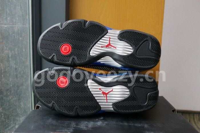 Authentic Supreme x Air Jordan 14 Black Blue
