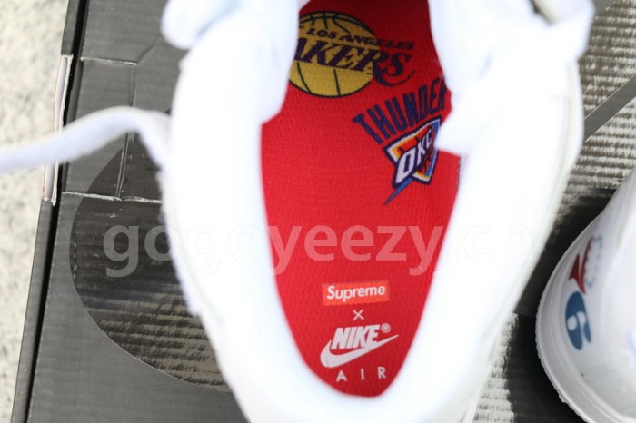 Authentic Supreme x NBA x Nike Air Force 1 Mid White