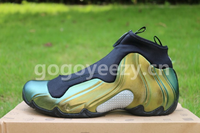 Authentic Nike Air Flightposite Retro Metallic Gold