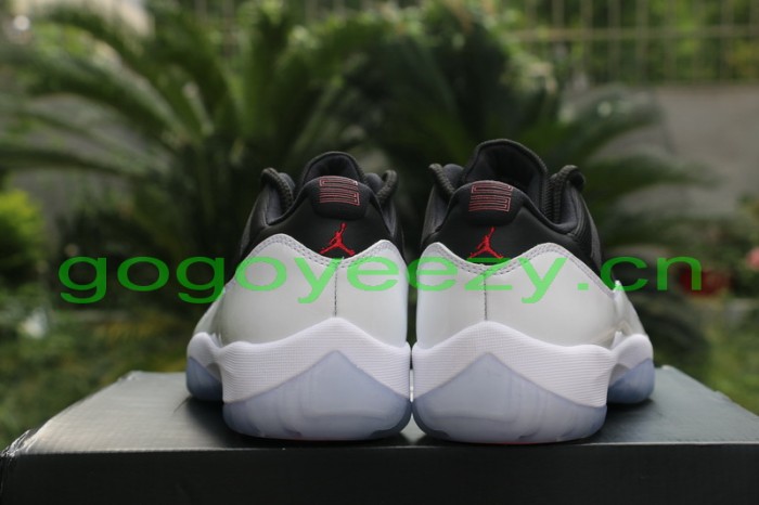 Authentic Air Jordan 11 Low White/Black-True Red