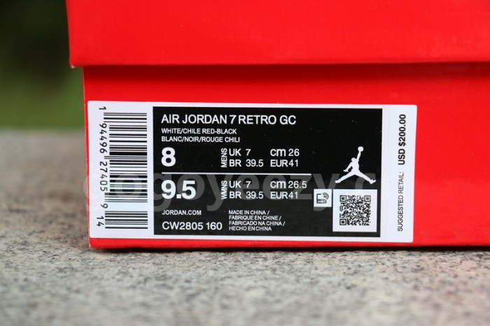 Authentic Air Jordan 7 GC “China”