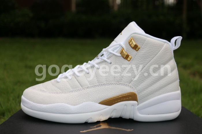 Authentic Air Jordan 12 GS OVO White