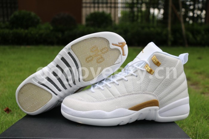 Authentic Air Jordan 12 GS OVO White