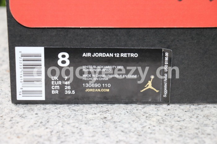 Authentic Air Jordan 12 Cherry
