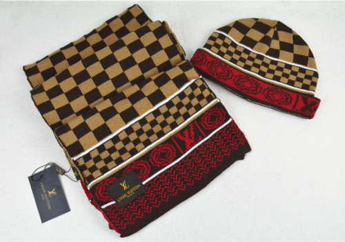 LV Wool Cap Scarf AAA-006