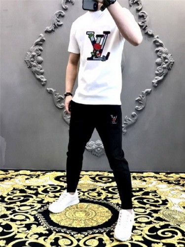 LV short sleeve men suit-025(M-XXXXL)
