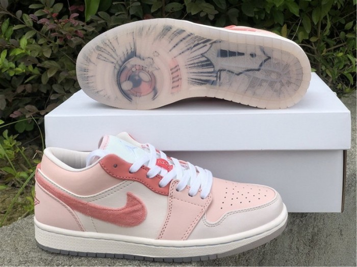 Authentic Air Jordan 1  Low SE Pink