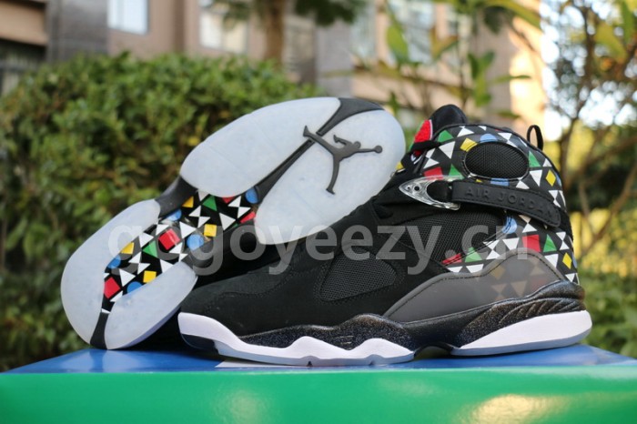 Authentic Air Jordan 8 Quai 54 Black