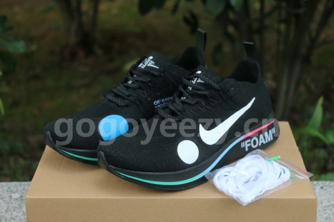 Authentic OFF-WHITE x Nike Zoom Fly Mercurial Flyknit Black