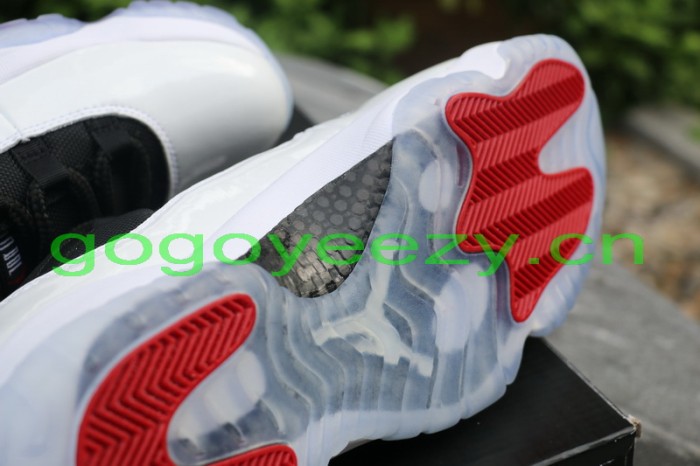 Authentic Air Jordan 11 Low White/Black-True Red
