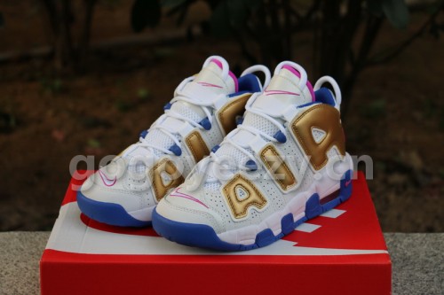 Authentic Nike WMNS Air More Uptempo White Gold