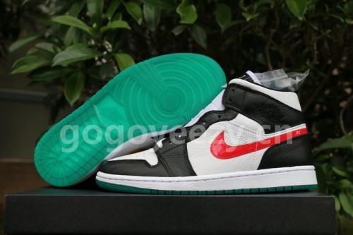 Authentic Air Jordan 1 Mid  Black/University Red GS