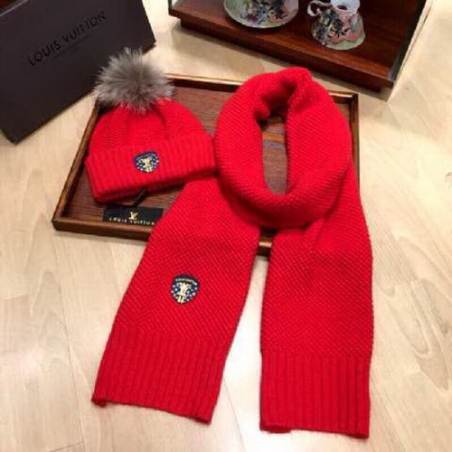 LV Wool Cap Scarf AAA-091