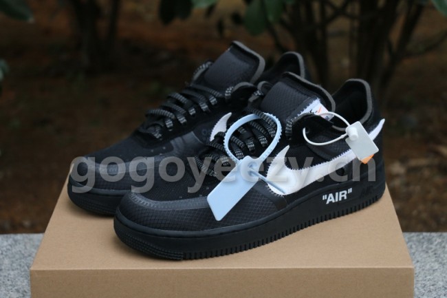 Authentic OFF-WHITE x Nike Air Force 1 Low Black