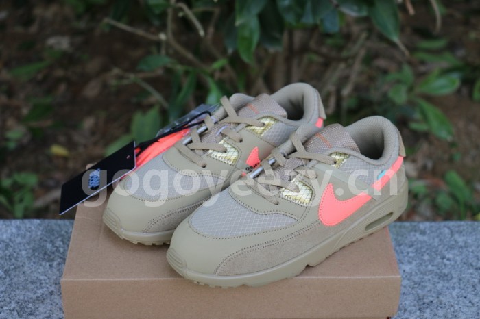 Authentic OFF-WHITE x Nike Air Max 90 “Desert Ore” Kids Shoes