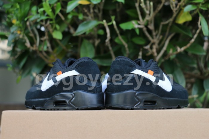 Authentic OFF-WHITE x Nike Air Max 90 Black kids shoes