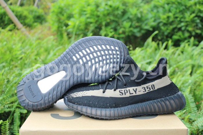 Authentic AD Yeezy 350 Boost V2 Green-Core Black
