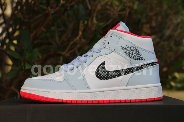 Authentic Air Jordan 1 Mid Half Blue