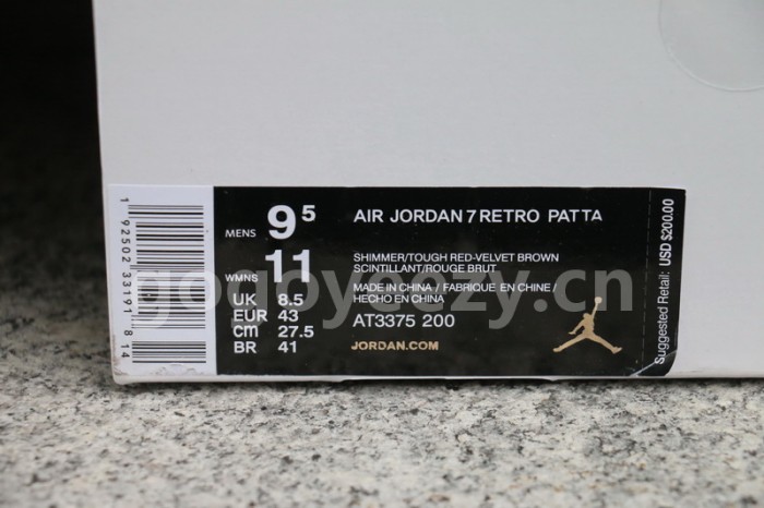 Authentic Patta x Air Jordan 7 OG SP