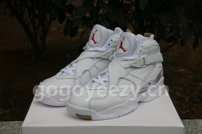 Authentic Air Jordan 8 OVO White
