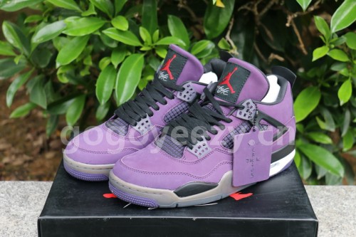 Authentic Travis Scott x Air Jordan 4 Purple