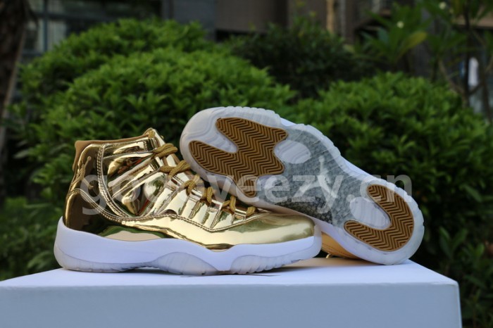 Authentic Air Jordan 11 PRM Gold